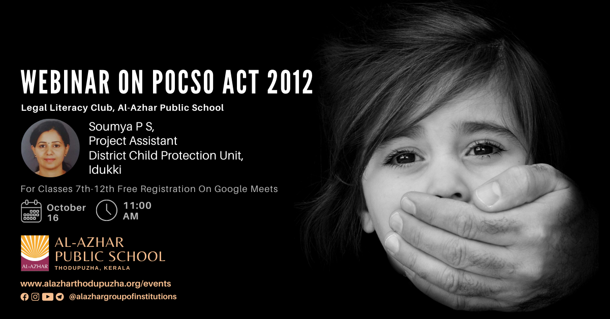 POCSO Act 2012. Webinar by Al-Azhar Public School